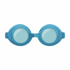 Classic Swimming Goggles Flat Vector Icon
