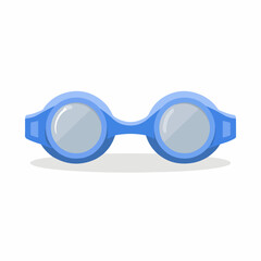 Classic Swimming Goggles Flat Vector Icon