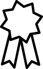 Victory Star Badge Label Vector Icon