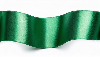 Wavy Green Ribbon Banner Decorative Streamer For Celebration And Design