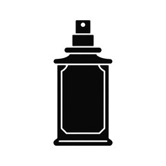 Black silhouette of a spray bottle perfume cosmetic