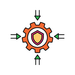 Resilience icon with white background vector stock illustration