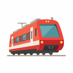 Fototapeta premium Sleek Train Symbol in Flat Design