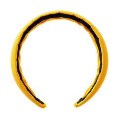 Bright Yellow Circular Headband for Sporting Activities and Fashion