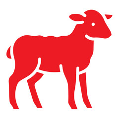 lamb icon or logo symbol solid vector illustration 