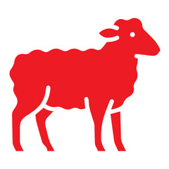 sheep icon or logo symbol solid vector illustration 