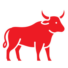 cow icon or logo symbol solid vector illustration 