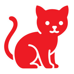 kitten icon or logo symbol solid vector illustration 
