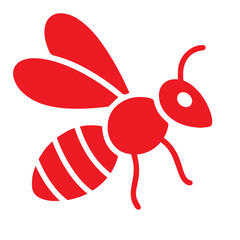 ant icon or logo symbol solid vector illustration 