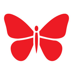 butterfly icon or logo symbol solid vector illustration 