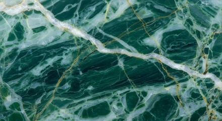 Green marble texture with white veins tiles. natural stone pattern for background and decoration.