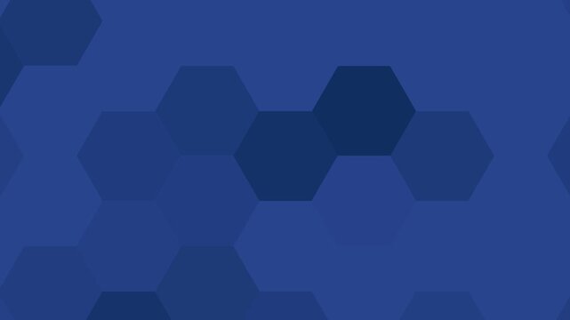 abstract geometric background with a seamless pattern of blue hexagons, digital honeycomb, dynamic, pulsating visual effect