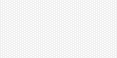 Repeated hexagon shapes pattern. Honeycomb background. Minimalistic print with hexahedrons. Mosaic geometric texture. Tile floor, fence or fishnet surface. Vector graphic illustration.