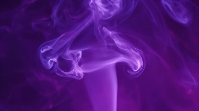 Seamlessly Looping Video of Swirling Purple and Magenta Luminous Smoke Patterns relaxation, cosmic, fantasy