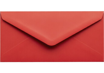 Closed Red Mailing Envelope on a Transparent Background, PNG Image, PNG File