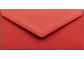 Closed Red Mailing Envelope on a Transparent Background, PNG Image, PNG File