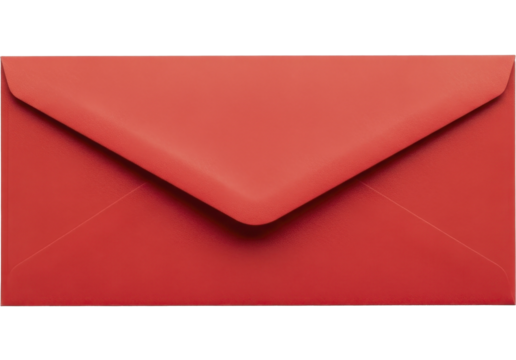 Closed Red Mailing Envelope on a Transparent Background, PNG Image, PNG File - Powered by Adobe