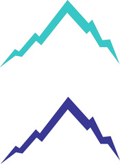 COLORFUL HILLS ADVENTURE TRAVEL AGENCY HOTEL SIGN SYMBOL LOGO VECTOR