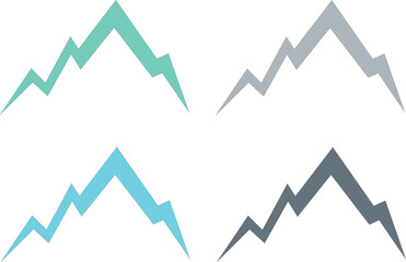 COLORFUL HILLS ADVENTURE TRAVEL AGENCY HOTEL SIGN SYMBOL LOGO VECTOR