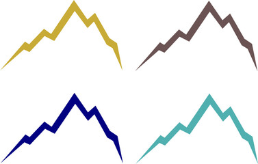 COLORFUL HILLS ADVENTURE TRAVEL AGENCY HOTEL SIGN SYMBOL LOGO VECTOR