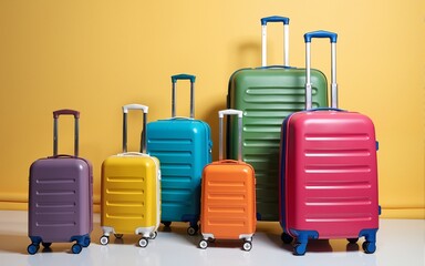 Colorful travel bags. High quality