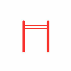 Red calisthenics bar for gymnastics