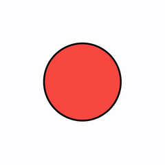 Red circle on white background