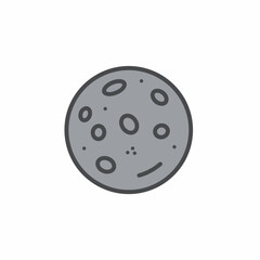 Obraz premium Craters dot the monochrome sphere