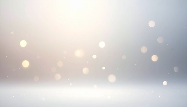 ニュートラルグレーとゴールドのボケ、ミニマルで上品な光の背景