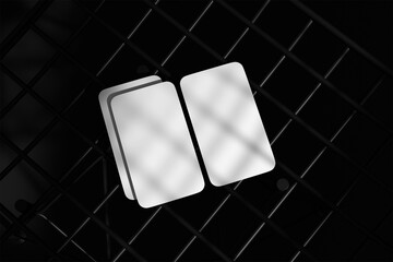 portrait business card in dark background mockup