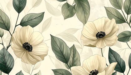 植物のラインアート