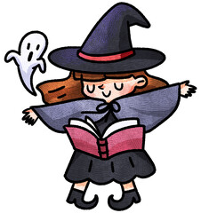 Obraz premium Cute Halloween hand-drawn