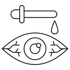 Eye drops outline Icon