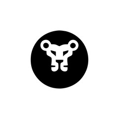 Abstract Lion Head Emblem in a Bold Vector