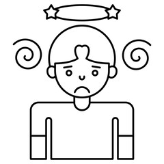 Dizziness outline Icon