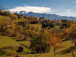 autumn landscape in the mountains