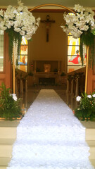 Catholic church for wedding blessings in Bogor, West Java, Indonesia.