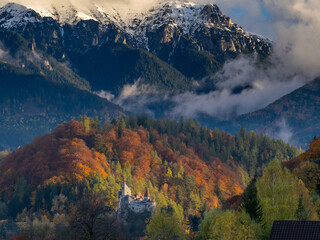 Bran Castle at sunset. The famous Dracula's castle in Transylvania, Romania	