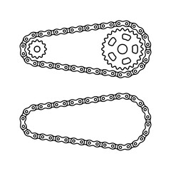 Motorcycle or bicycle chain vector illustration design