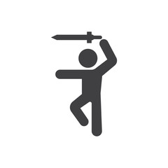 Stick Figure and  Sword icon