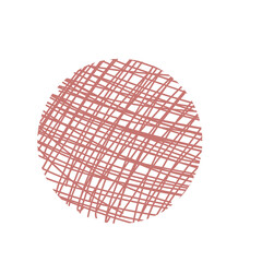 Abstract Rose Gold Textured Circle Design on Transparent Background Simple Geometric Shape for Graphic Overlay