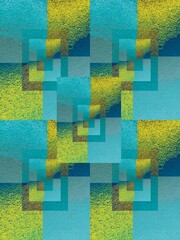 งานศิลปะที่ไม่มีชื่อModern abstract geometric background with overlapping blue and cyan squares, creating a clean, calm, and stylish visual effect. Perfect for graphic design, digital art, advertising