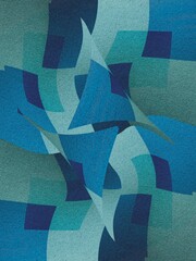 งานศิลปะที่ไม่มีชื่อModern abstract geometric background with overlapping blue and cyan squares, creating a clean, calm, and stylish visual effect. Perfect for graphic design, digital art, advertising