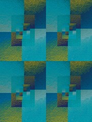 งานศิลปะที่ไม่มีชื่อModern abstract geometric background with overlapping blue and cyan squares, creating a clean, calm, and stylish visual effect. Perfect for graphic design, digital art, advertising