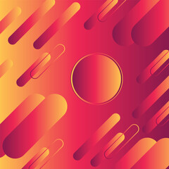 Red and Yellow gradient Background with Circle square shape Product Modern futuristic background