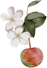 textured watercolor flower, vintage, sticker