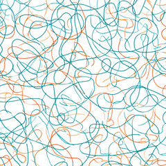 Abstract Chaotic Scribble Line Art