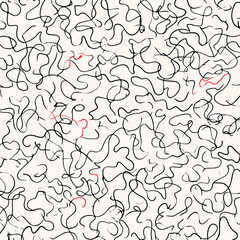 Abstract Chaotic Line Scribbles Artwork