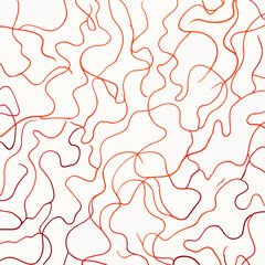 Abstract Single Line Chaotic Scribble Pattern