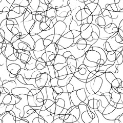 Abstract Chaotic Scribble Line Art Design